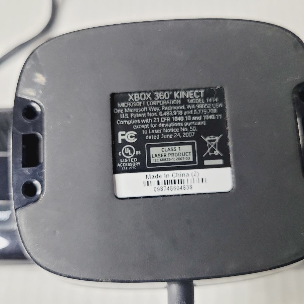 Official Microsoft Kinect Sensor Bar 1414 Xbox 360 with AC Power Adapter Works - Picture 8 of 8